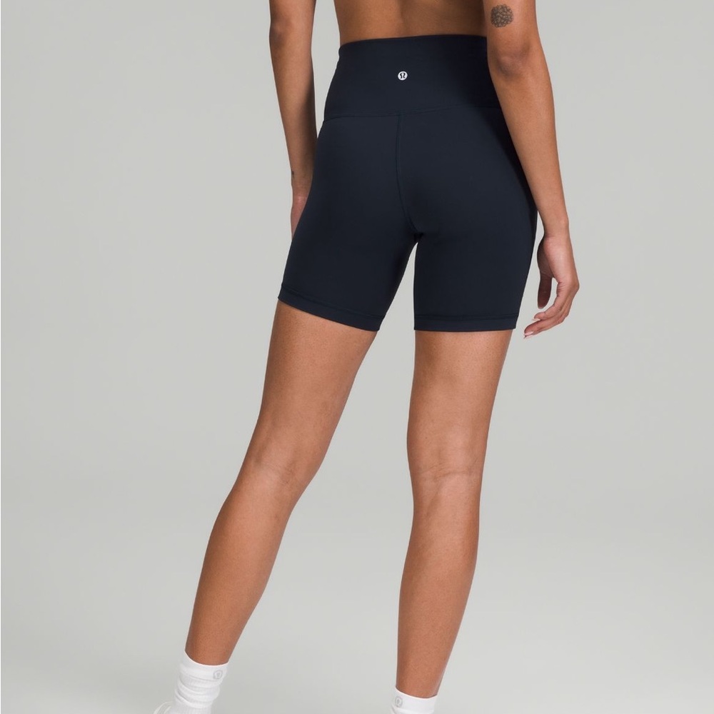 lululemon wonder train high rise short 6” true navy